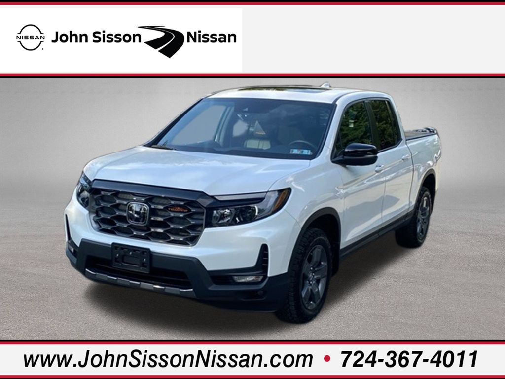 Crystal Black Pearl 2025 Honda Ridgeline Pickup Truck All-Wheel Drive 9-Speed Automatic