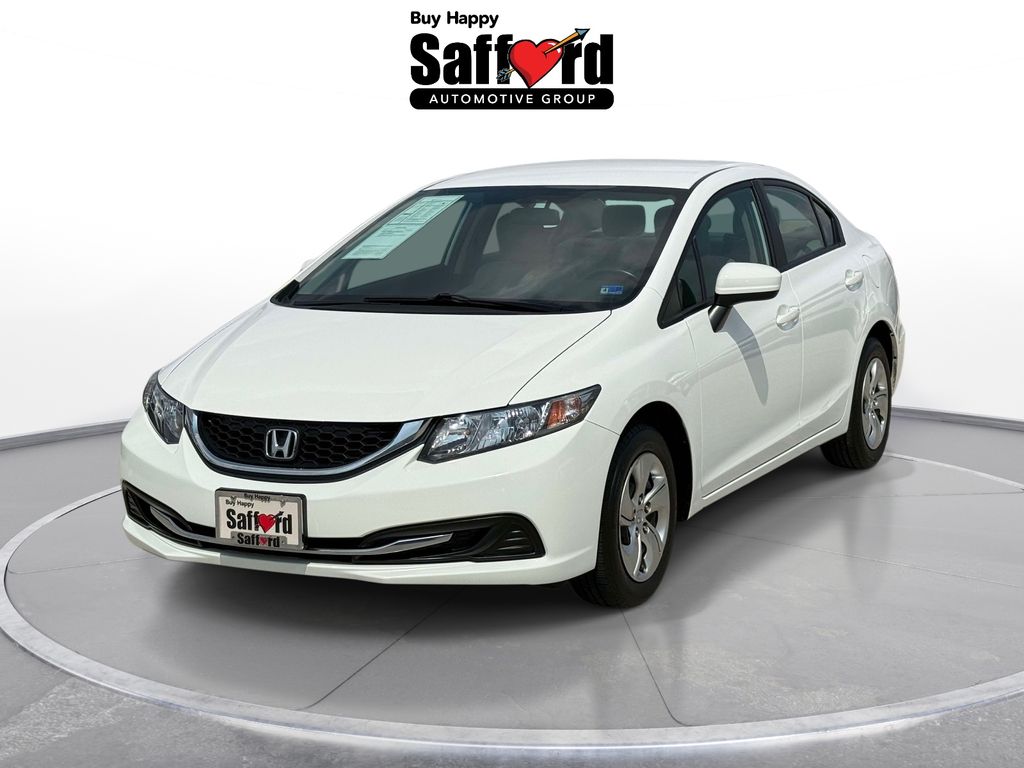 Alabaster Silver Metallic 2015 Honda Civic Sedan Front-Wheel Drive Continuously Variable Transmission
