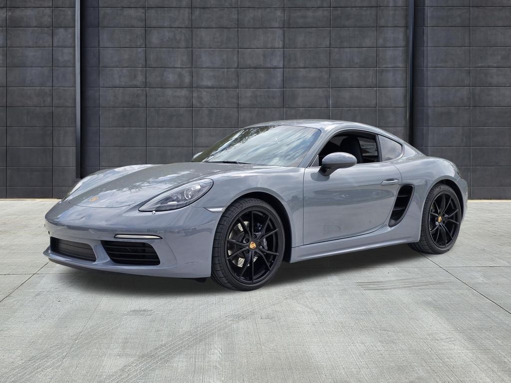 Gray (Arctic Grey) 2024 Porsche 718 Cayman Coupe 7-Speed Automatic