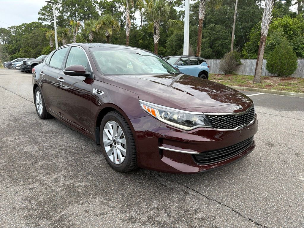 Red (Sangria) 2018 Kia Optima Sedan Front-Wheel Drive 6-Speed Automatic