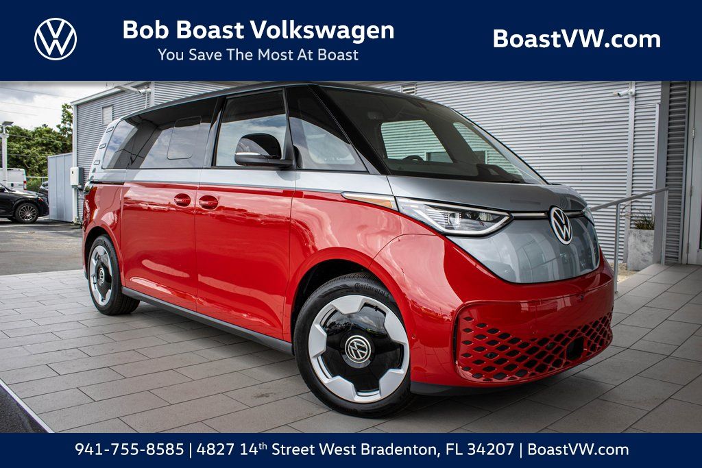 Cherry Red 2025 Volkswagen ID.Buzz Pro S Plus RWD Minivan Rear-Wheel Drive Automatic