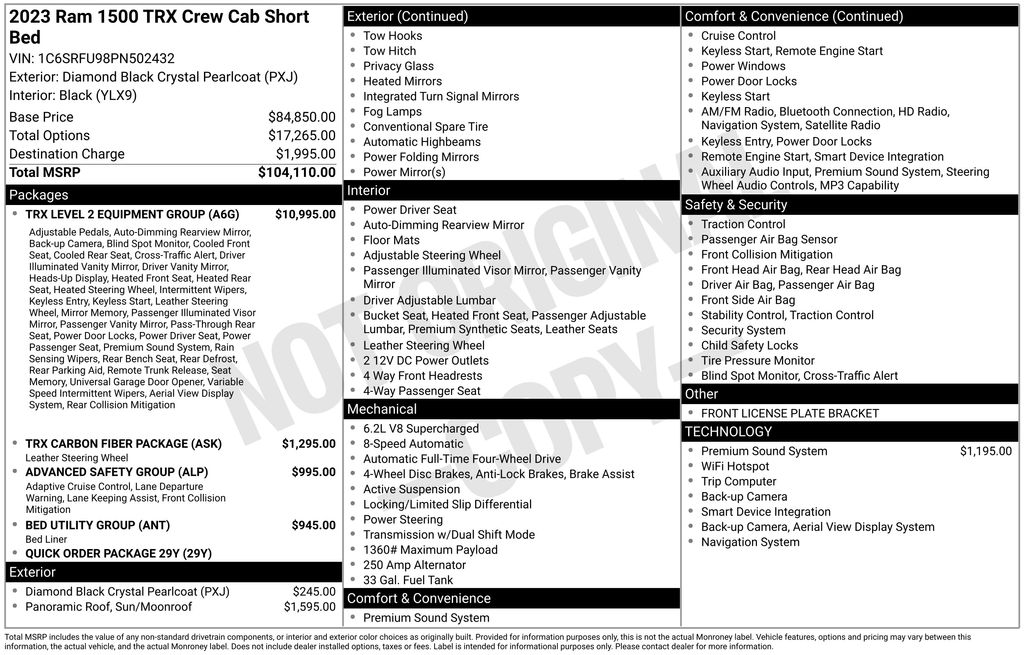 2023 Ram 1500 TRX Black at Texan Dodge Chrysler Jeep Ram