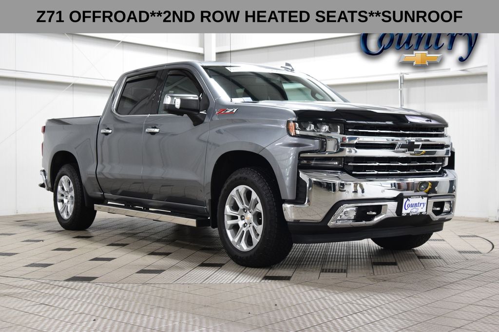 Gray (Steel Metallic) 2021 Chevrolet Silverado 1500 Pickup Truck Four-Wheel Drive 8-Speed Automatic