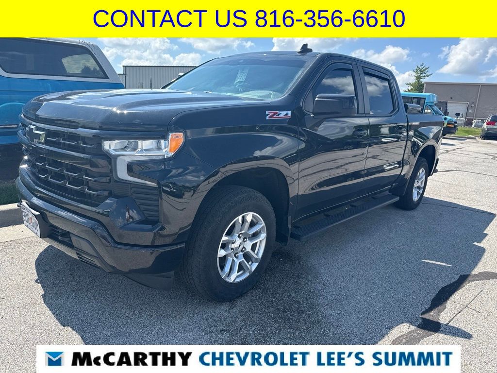 Black 2022 Chevrolet Silverado 1500 Pickup Truck Four-Wheel Drive Automatic
