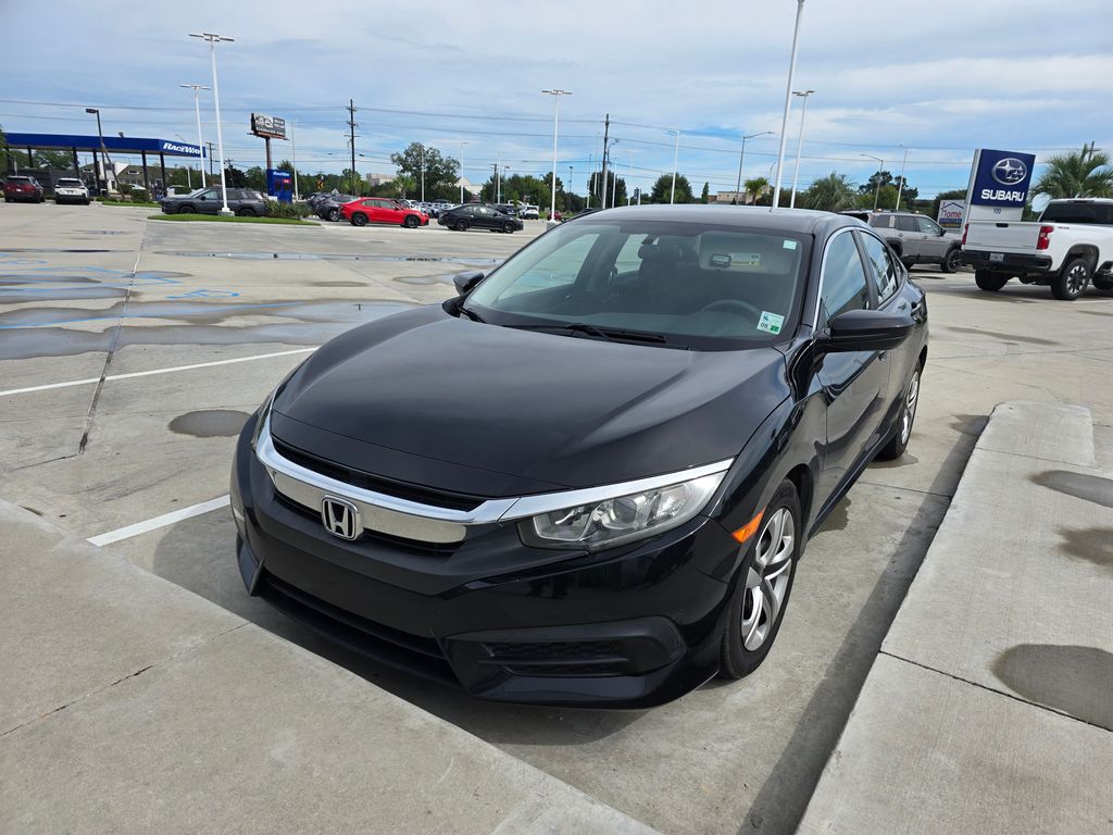 Black 2016 Honda Civic Sedan Front-Wheel Drive Continuously Variable Transmission
