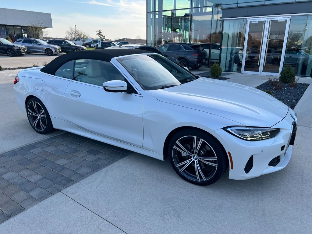 White Metallic 2022 BMW 4 Series 430i Convertible xDrive Convertible All-Wheel Drive 8-Speed Automatic