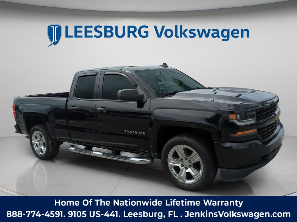 Black 2017 Chevrolet Silverado 1500 Custom Double Cab RWD Pickup Truck 4X2 6-Speed Automatic Overdrive