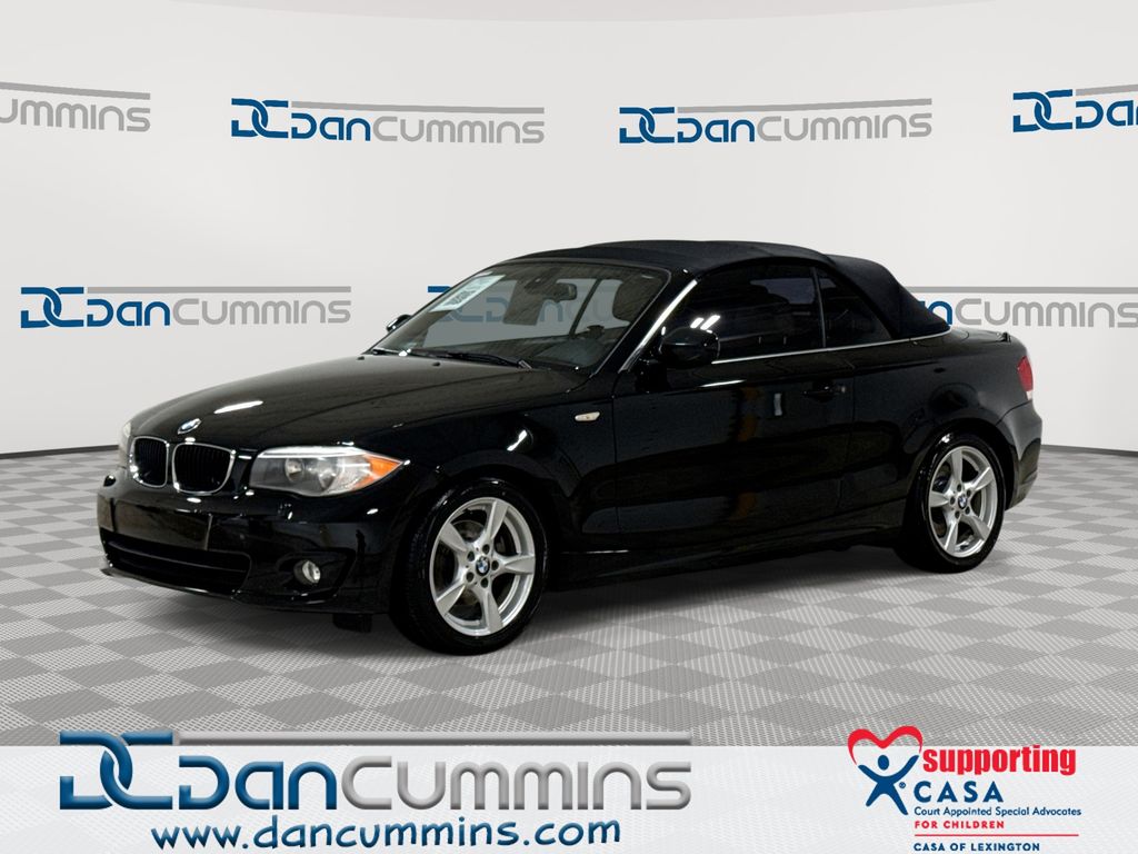 Jet Black 2013 BMW 1 Series Convertible Rear-Wheel Drive 6-Speed Automatic