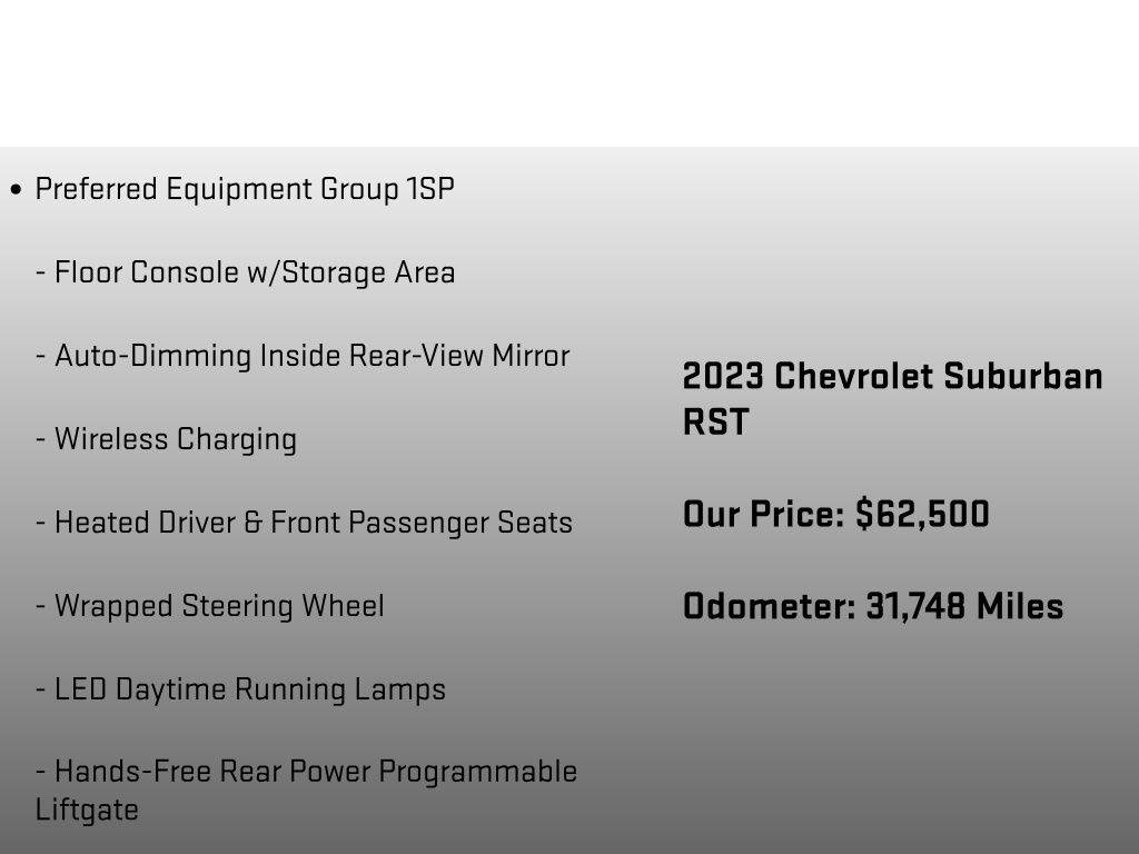 2023 Chevrolet Suburban RST - 11