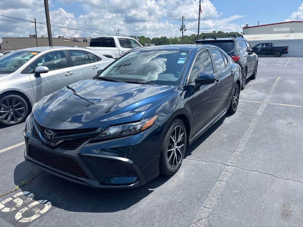 Teal (Galactic Aqua Mica) 2021 Toyota Camry Sedan Front-Wheel Drive 8-Speed Automatic