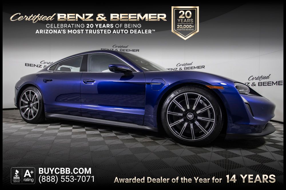 Gentian Blue Metallic 2020 Porsche Taycan 4S AWD Sedan All-Wheel Drive 2-Speed Automatic