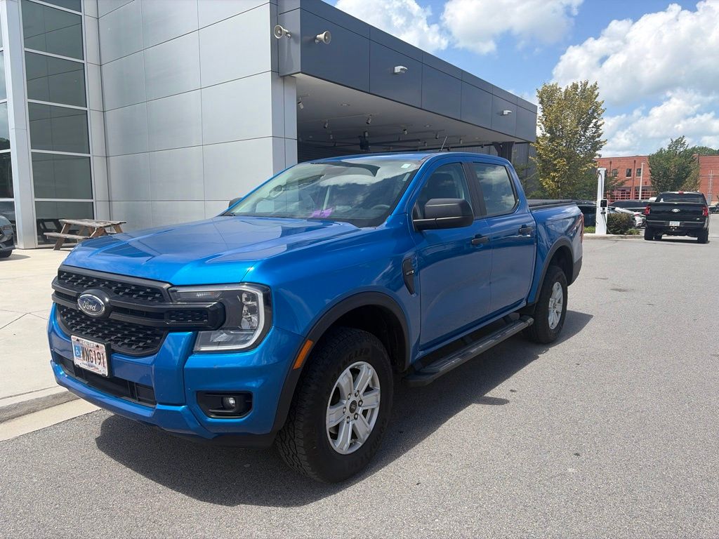 Blue Metallic 2024 Ford Ranger Pickup Truck Four-Wheel Drive Automatic