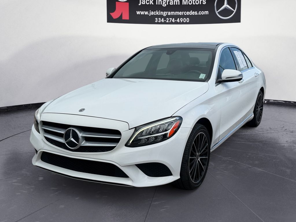 White 2021 Mercedes-Benz C-Class Sedan Rear-Wheel Drive 9-Speed Automatic