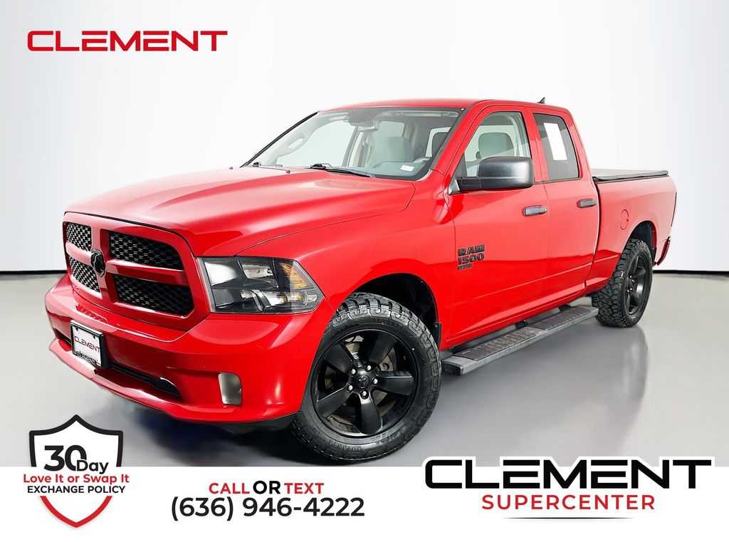 Flame Red Clearcoat 2019 RAM 1500 Pickup Truck Four-Wheel Drive 8-Speed Automatic