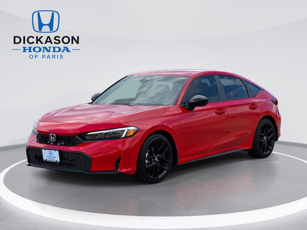 Rallye Red 2026 Honda Civic Hatchback Sport FWD Hatchback Front-Wheel Drive Continuously Variable Transmission
