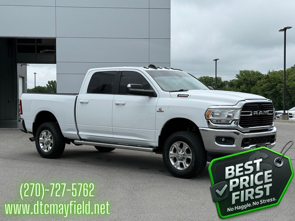 Bright White Clearcoat 2021 RAM 3500 Big Horn Crew Cab 4WD Pickup Truck Four-Wheel Drive 6-Speed Automatic