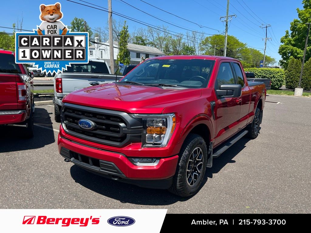 Red Metallic 2022 Ford F-150 Pickup Truck Four-Wheel Drive Automatic