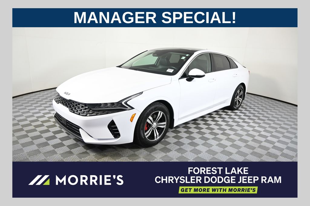 Glacial White Pearl 2023 Kia K5 EX FWD Sedan Front-Wheel Drive 8-Speed Automatic