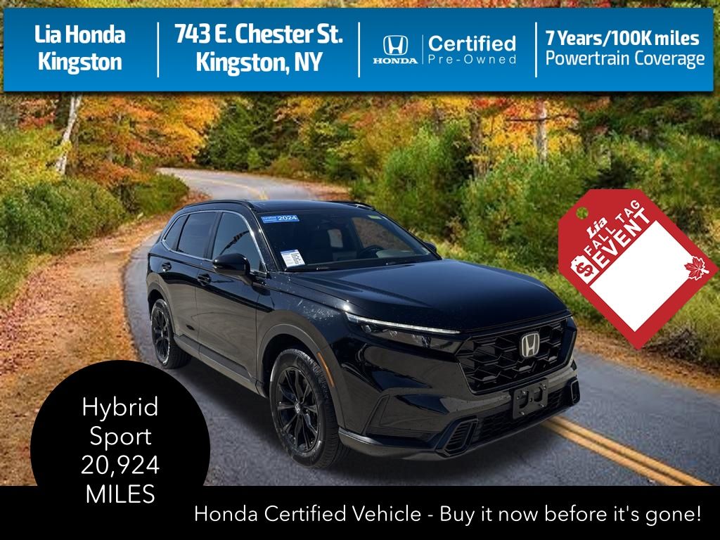 Meteorite Gray Metallic 2024 Honda CR-V Hybrid SUV / Crossover All-Wheel Drive Continuously Variable Transmission