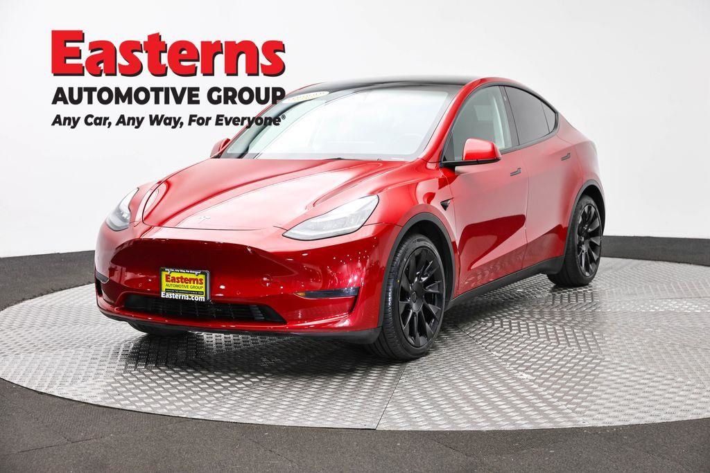 Red Multi-Coat 2021 Tesla Model Y SUV / Crossover All-Wheel Drive 1-Speed Automatic