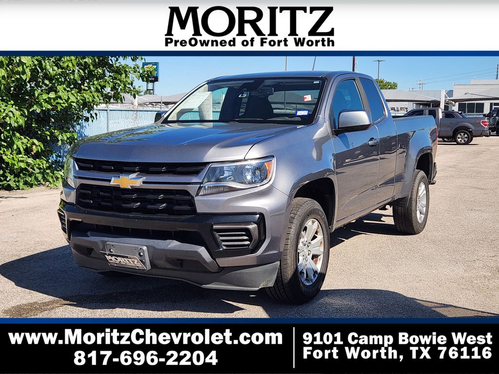 Gray (Satin Steel Metallic) 2021 Chevrolet Colorado LT Extended Cab RWD Pickup Truck 4X2 6-Speed Automatic