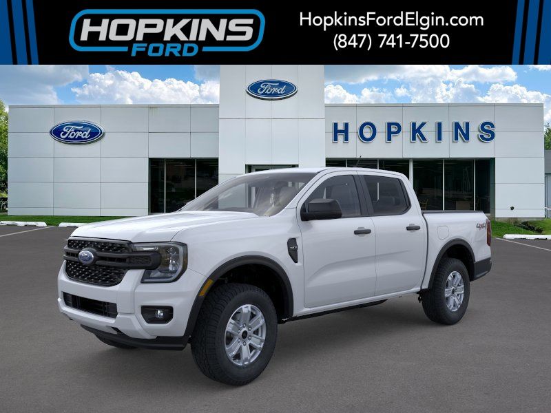 Oxford White 2026 Ford Ranger XL SuperCrew 4WD Pickup Truck Four-Wheel Drive Automatic