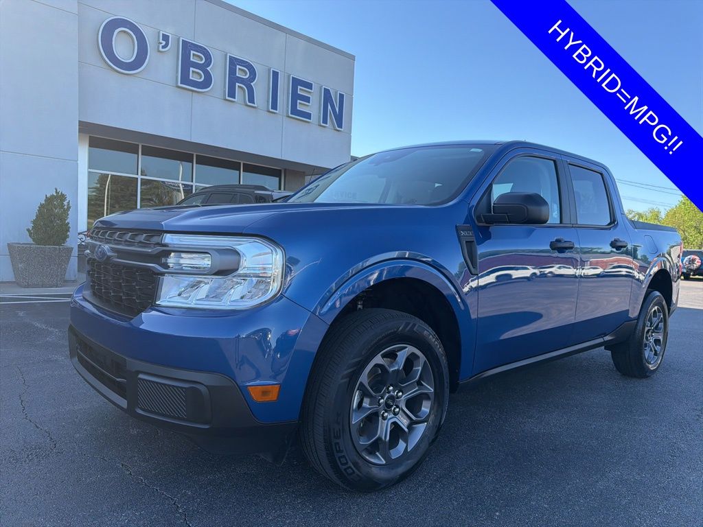 Atlas Blue Metallic 2024 Ford Maverick XLT SuperCrew FWD Pickup Truck Front-Wheel Drive Continuously Variable Transmission