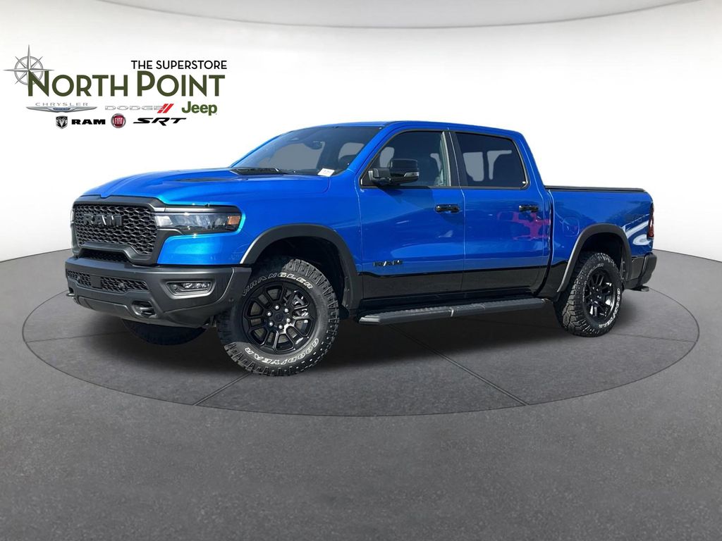 Hydro Blue Pearlcoat 2026 RAM 1500 Rebel Crew Cab 4WD Pickup Truck Four-Wheel Drive 8-Speed Automatic