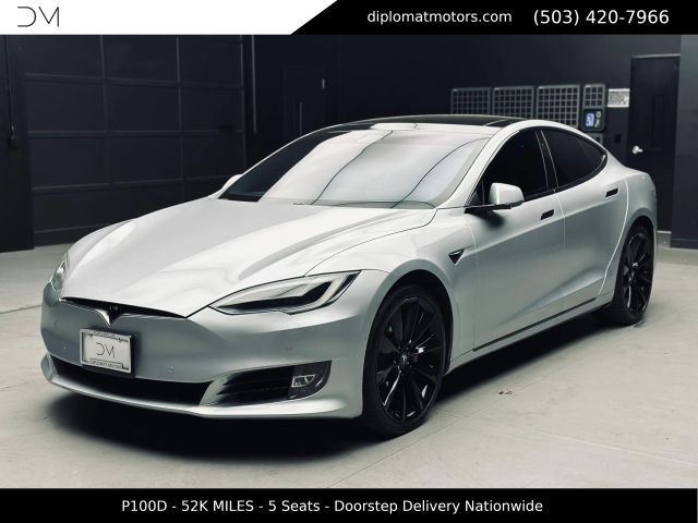 Silver 2017 Tesla Model S P100D AWD Sedan All-Wheel Drive 1-Speed Automatic