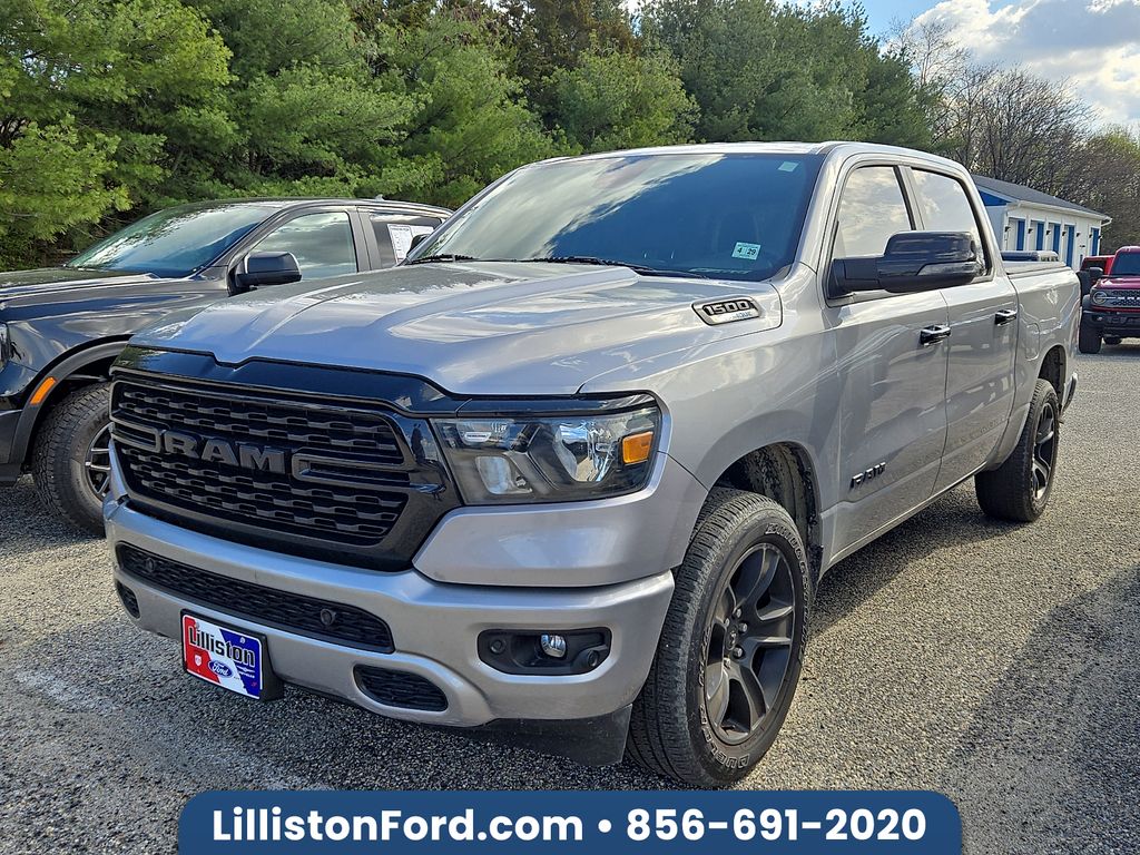 Billet Silver Metallic Clearcoat 2024 RAM 1500 Big Horn Crew Cab 4WD Pickup Truck Four-Wheel Drive 8-Speed Automatic