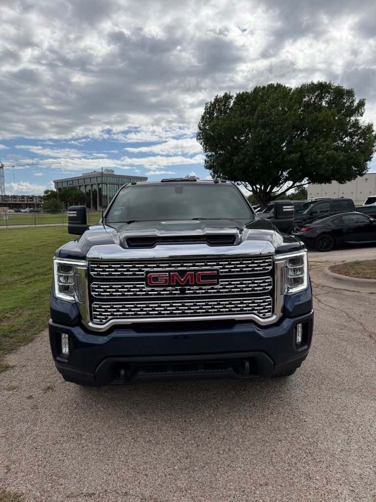 Pacific Blue Metallic 2021 GMC Sierra 2500HD SLE Crew Cab 4WD Pickup Truck Four-Wheel Drive 6-Speed Automatic