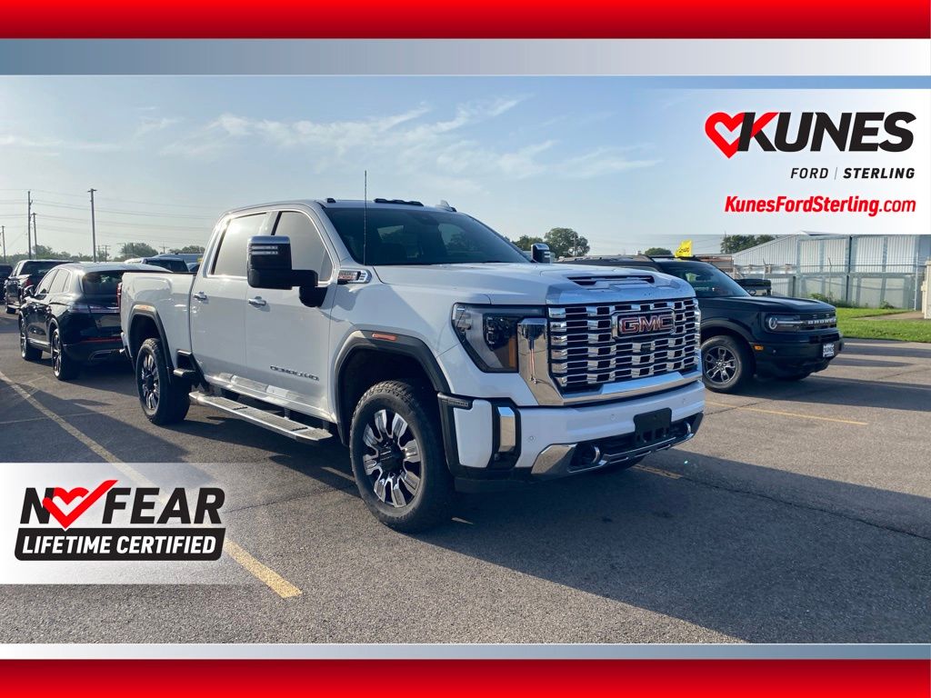 White 2025 GMC Sierra 2500HD Pickup Truck Four-Wheel Drive Automatic