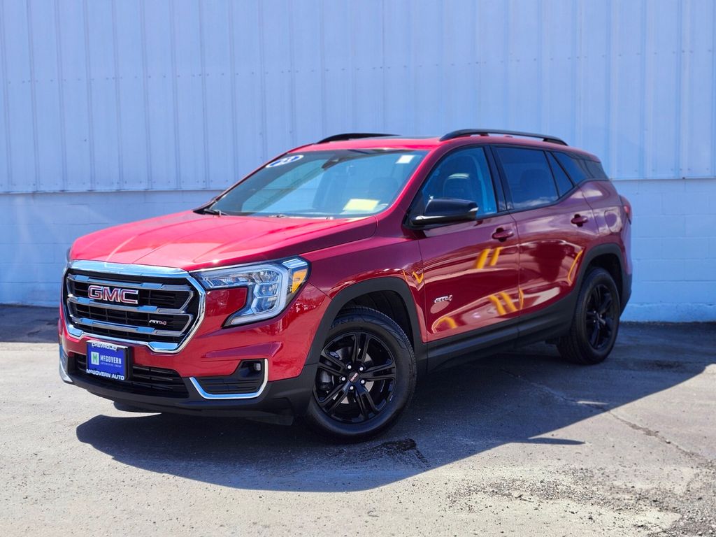 Volcanic Red Tintcoat 2023 GMC Terrain SUV / Crossover All-Wheel Drive 9-Speed Automatic