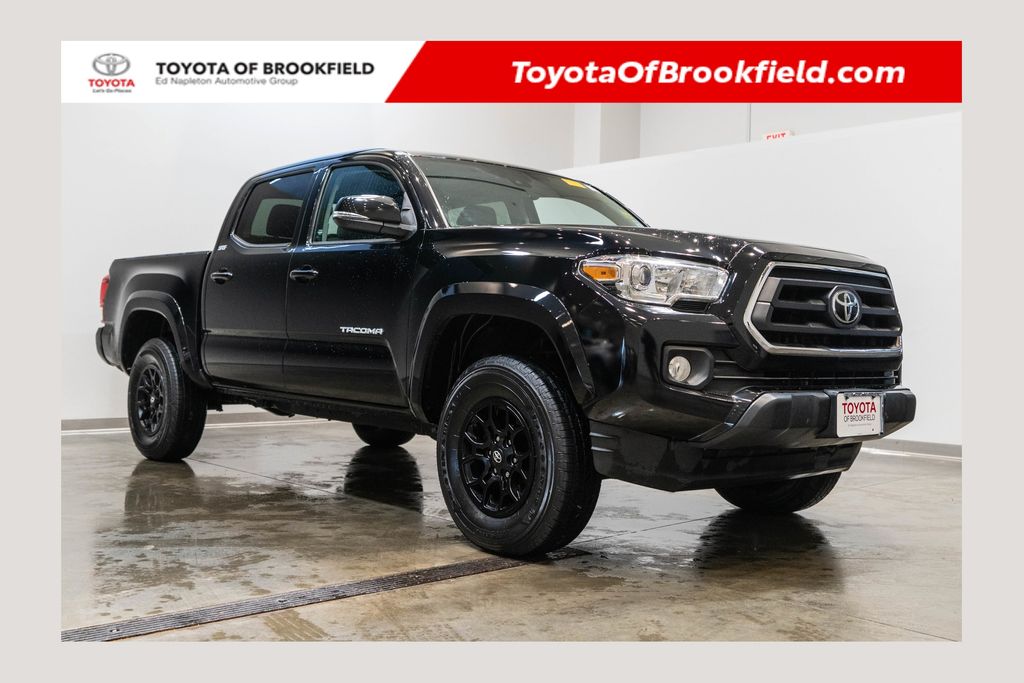 Midnight Black Metallic 2020 Toyota Tacoma SR5 V6 Double Cab 4WD Pickup Truck Four-Wheel Drive 6-Speed Automatic