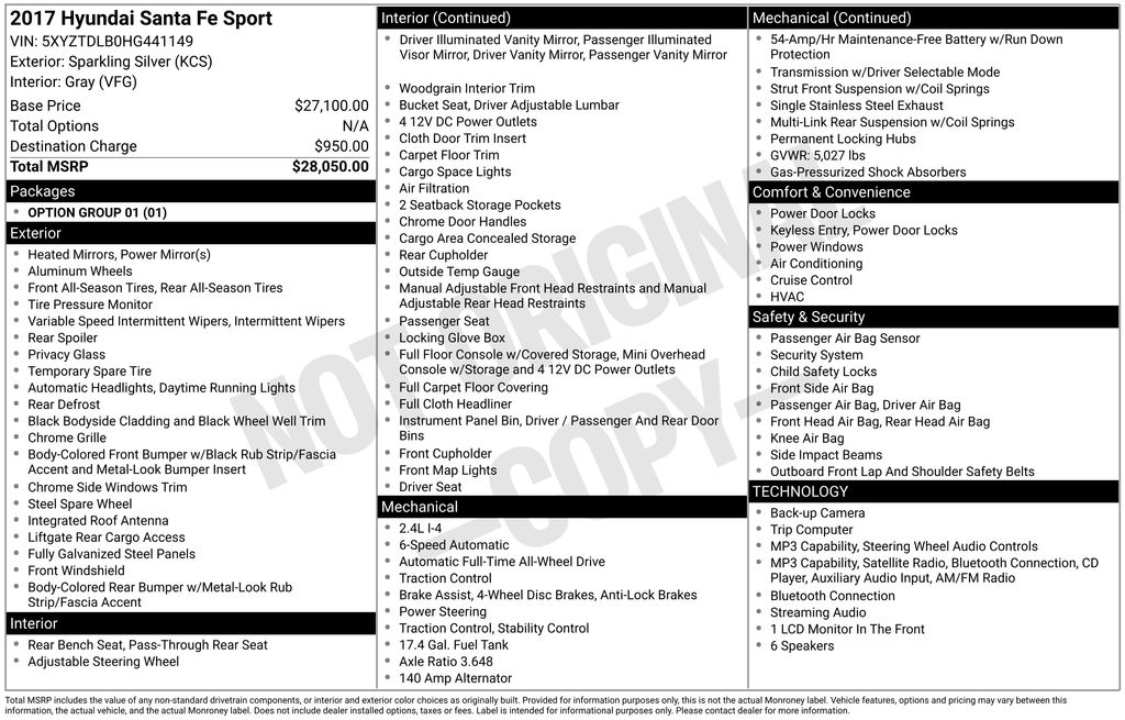 Used Car 2017 Hyundai Santa Fe Sport  2.4 Base For Sale Under $12,000 In Austin, Texas