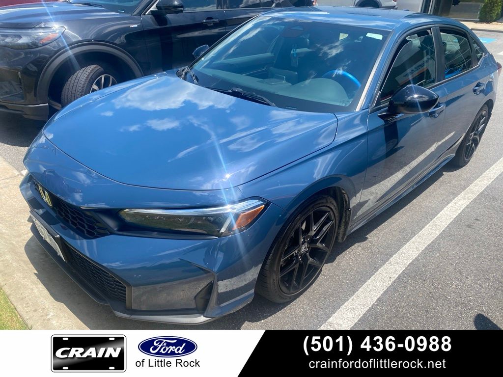 Blue Lagoon Pearl 2025 Honda Civic Sedan Front-Wheel Drive Continuously Variable Transmission