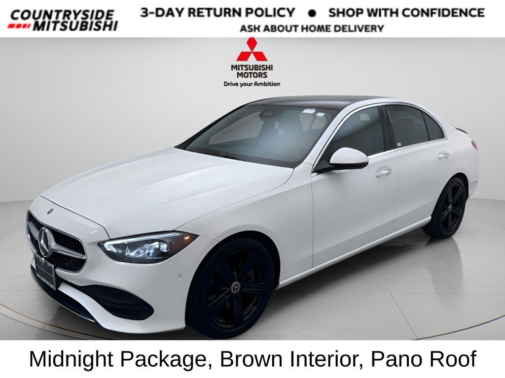 Polar White 2025 Mercedes-Benz C-Class Sedan All-Wheel Drive 9-Speed Automatic
