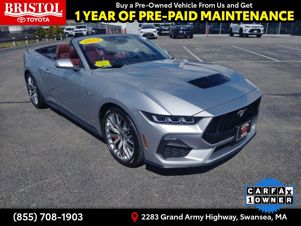 Iconic Silver Metallic 2024 Ford Mustang GT Premium Convertible RWD Convertible Rear-Wheel Drive Automatic