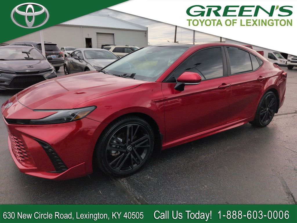 Red 2025 Toyota Camry Sedan Front-Wheel Drive Continuously Variable Transmission