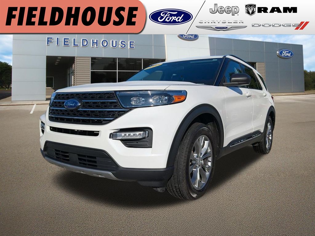 White Metallic 2022 Ford Explorer SUV / Crossover All-Wheel Drive Automatic
