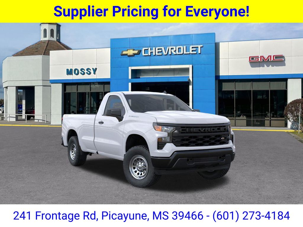 Summit White 2026 Chevrolet Silverado 1500 Work Truck Regular Cab LB 4WD Pickup Truck Four-Wheel Drive Automatic