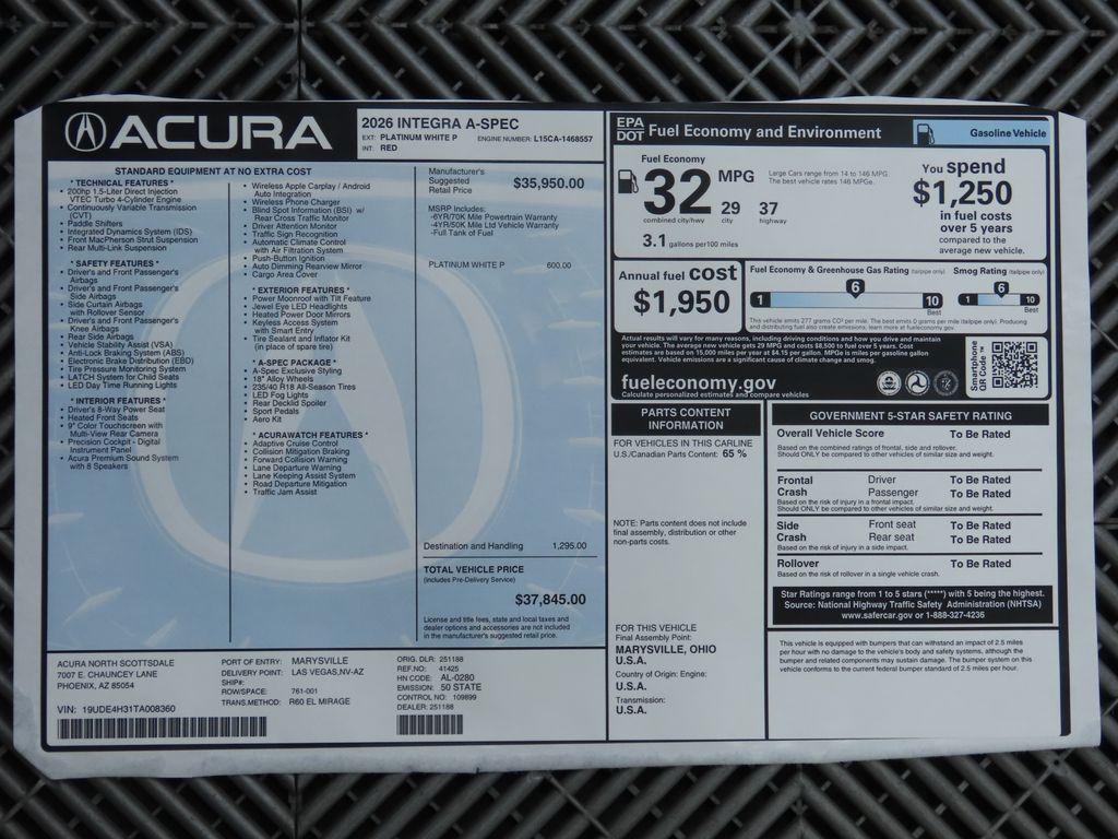 Thumbnail: 2026 Acura Integra - 9