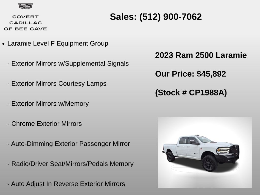 Used Car 2023 Ram 2500  Laramie For Sale Under $50,000 In Austin, Texas