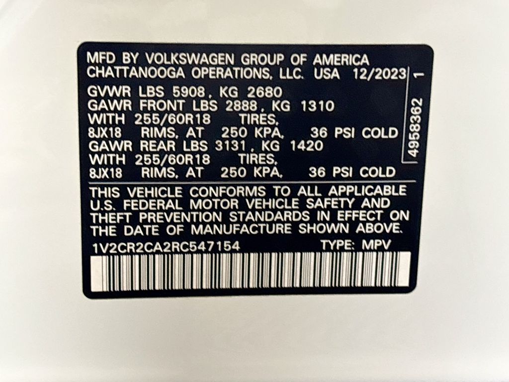 2024 Volkswagen Atlas 2.0T Peak Edition SE w/Technology