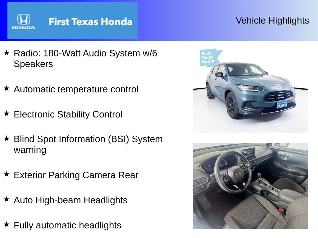 Used Car 2023 Honda Hr-v  Sport For Sale Under $25,000 In Austin, Texas