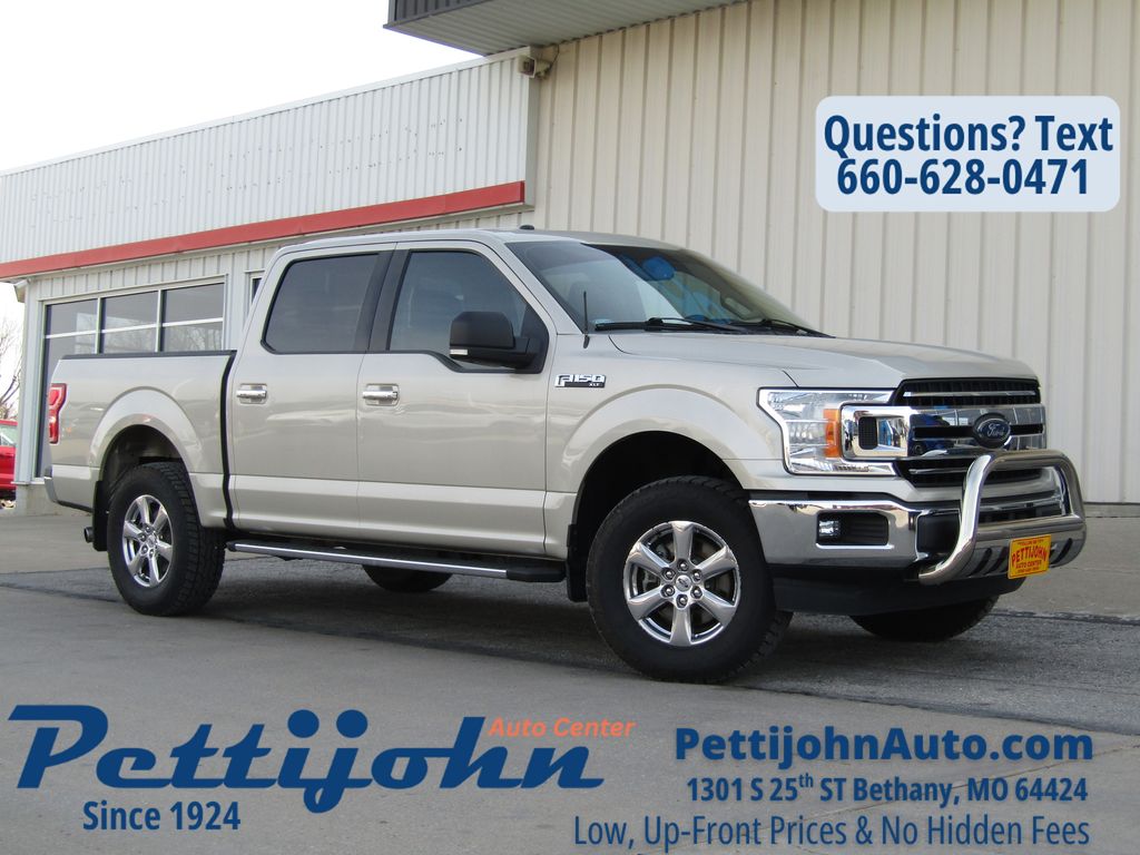 White Gold 2018 Ford F-150 XLT SuperCrew 4WD Pickup Truck Four-Wheel Drive Automatic