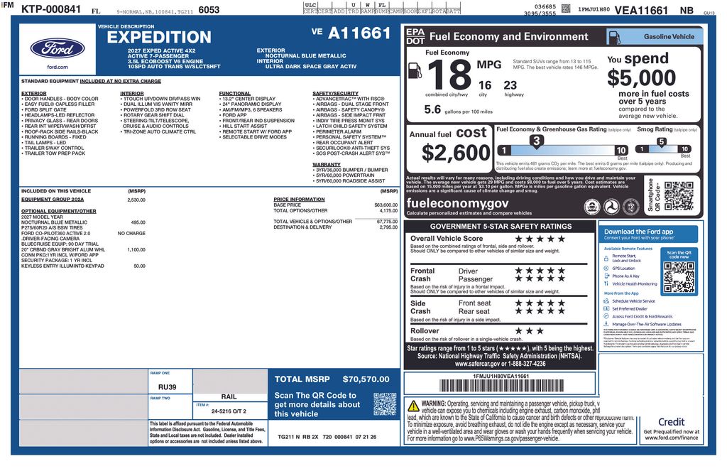 New 2027 Blue Ford Active image 4