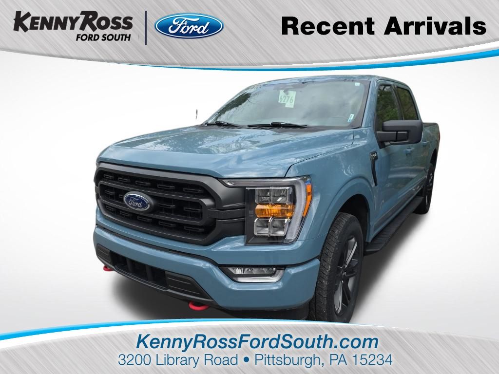 Blue 2023 Ford F-150 XLT SuperCrew 4WD Pickup Truck Four-Wheel Drive Automatic