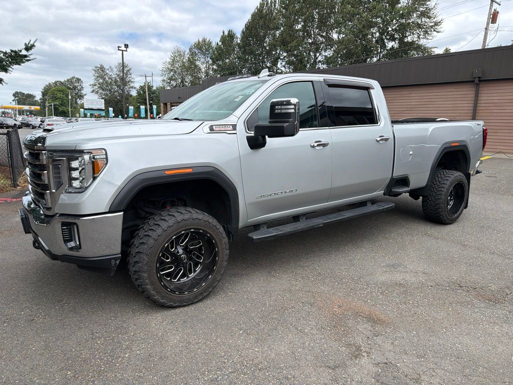 Silver 2020 GMC Sierra 3500HD Pickup Truck Four-Wheel Drive Automatic