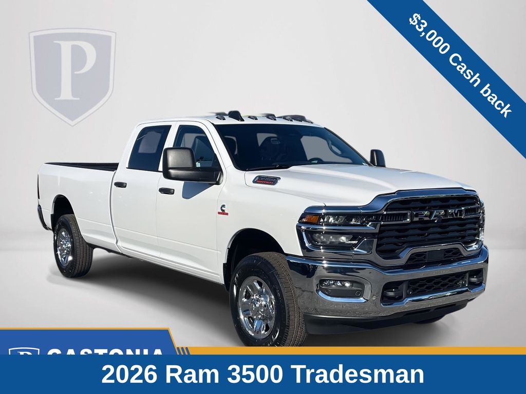 Bright White Clearcoat 2026 RAM 3500 Pickup Truck Four-Wheel Drive 8-Speed Automatic